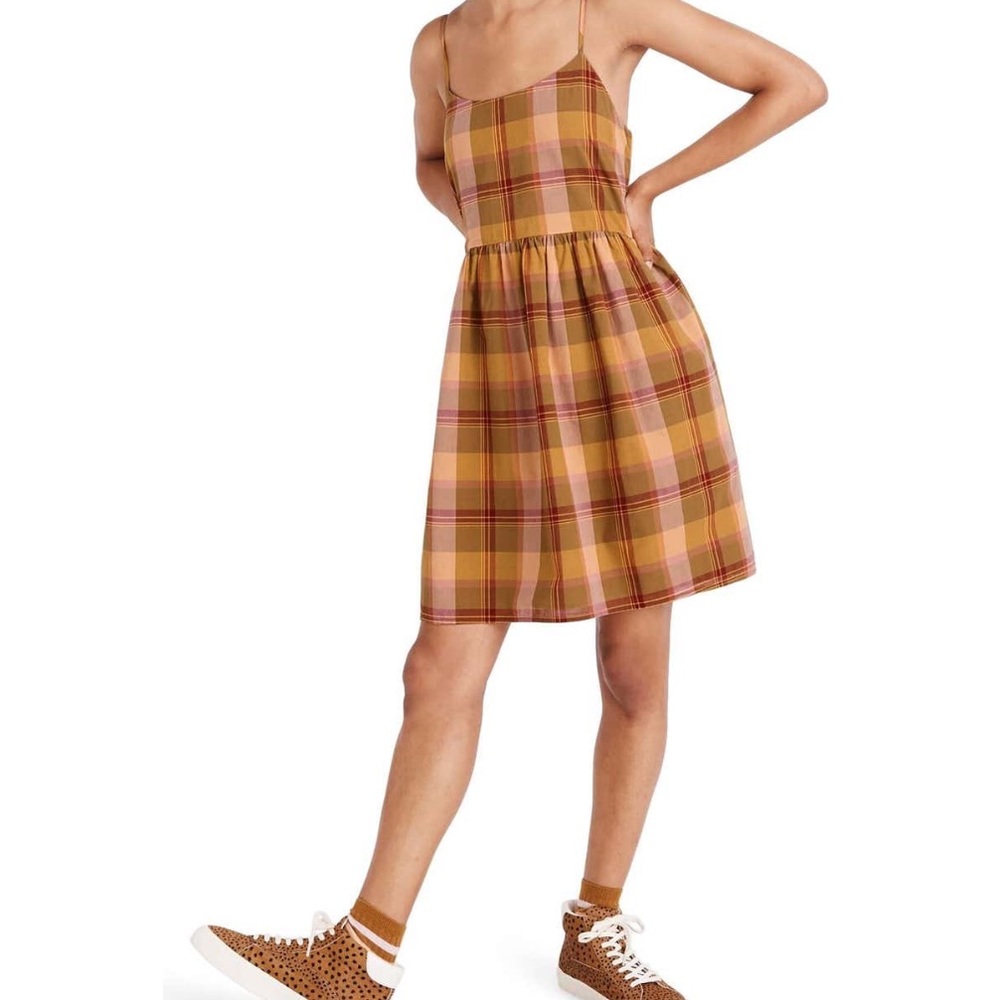 Madewell Plaid Babydoll Cami Dress in Small NWT
